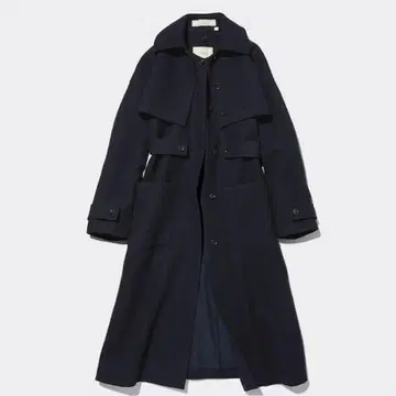 GU rokh 네이비 2피스 코트 롱 코트