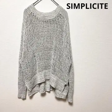 SIMPLICITE 테이프얀 풀오버 니트 코바늘뜨기