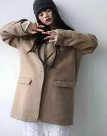 aere 샤기 자켓 코트