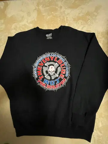 새상품급 GILDAN 트레이닝복 맨투맨 블랙 구제 의류 속기모 US L