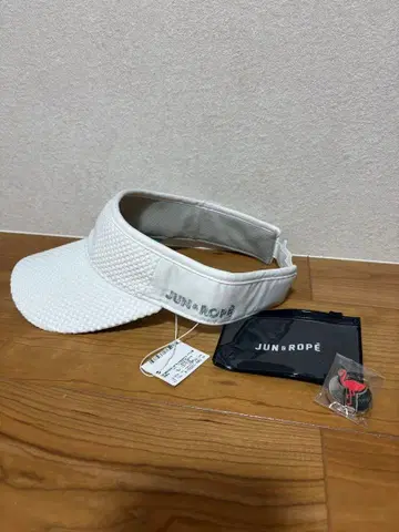 미사용 새상품 JUN&ROPE 화이트 바이저 플라밍고 참 골프 마커