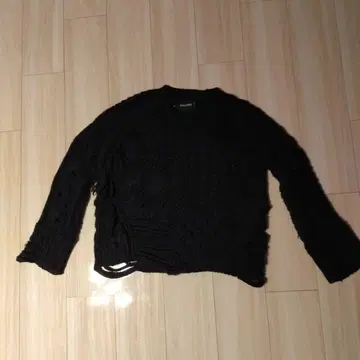 ZADIG & VOLTAIRE 블랙 케이블 니트 스웨터