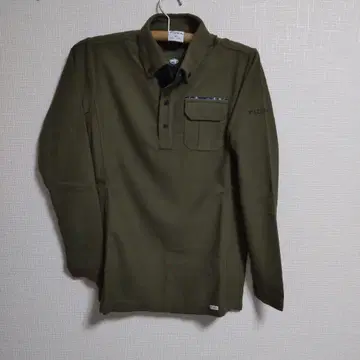 FIDRA 타이트핏 긴팔 피케 셔츠 올리브