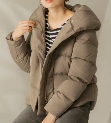 [ 어반 리서치 서니 라벨 ] 숄카라 숏 다운 코트 브라운