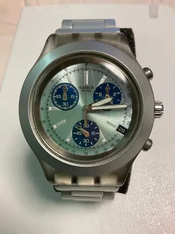 스와치 크로노그래프 손목시계 날짜 포함 작동 미확인