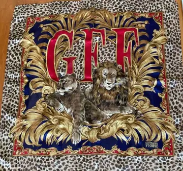 스카프 GIANFRANCO FERRE 호랑이 사자 레오파드