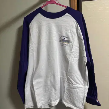 XLARGE 7부 소매 티셔츠 L 화이트/퍼플