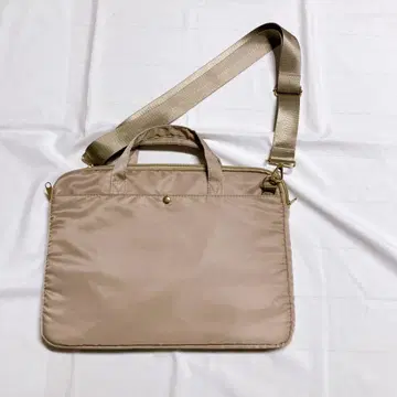 베이지 나일론 비즈니스 백 A4 사이즈