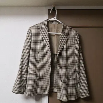 Aquascutum 체크 무늬 테일러드 자켓