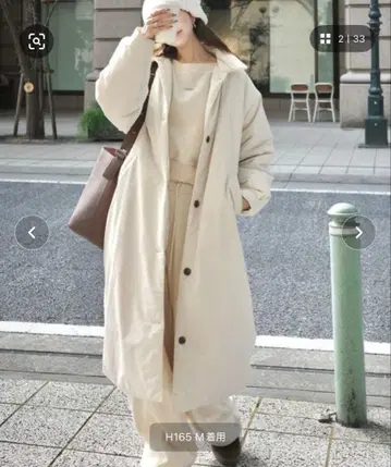 classicalelf 카라 부착 충전솜 롱 코트