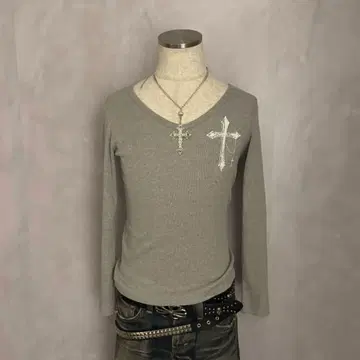 y2k 그런지 헤이세이 갸루 펑크 락 시크 스타일 십자가 레이어드 페인트