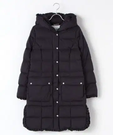 네이비 후드 부착 다운 자켓