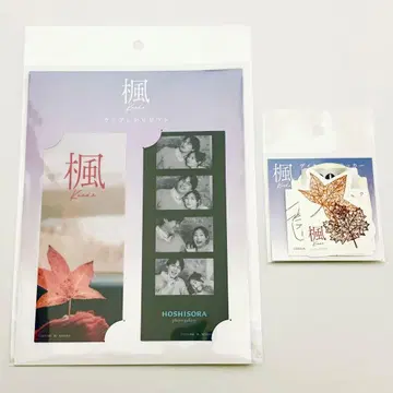 영화 단풍 클리어 책갈피 & 스티커 2세트