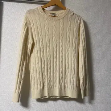 BEAUTY&YOUTH 캐시미어 케이블 니트 S 사이즈 아이보리