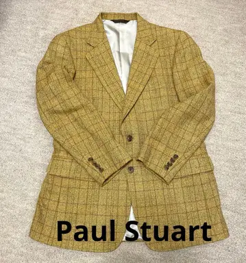 Paul Stuart 베이지 계열 체크 테일러드 자켓 M