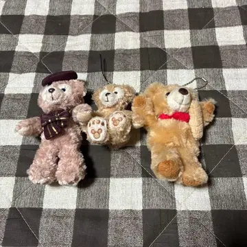 디즈니 봉제 인형 스트랩 3개 세트