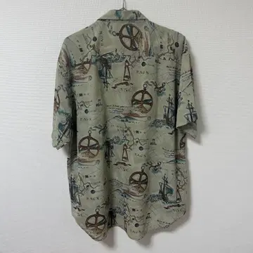 반팔 하와이안 셔츠 그레이 계열 L 사이즈