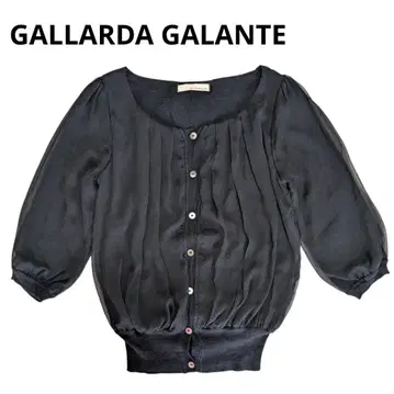 개럴개런트 쉬폰 절개 니트 가디건 블랙 F