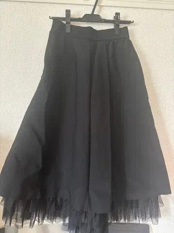 sono 튤 블랙 플레어 스커트 1 롱 블랙