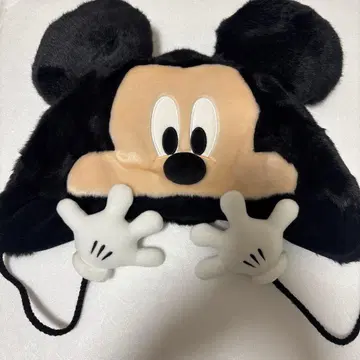 디즈니 리조트 랜드 시 겨울용 미키마우스 팬캡