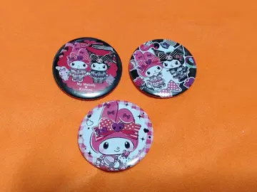 산리오 캔뱃지 3개 세트 마이멜로디 쿠로미