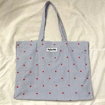 SLOBE citron. 하트 스트라이프 토트백