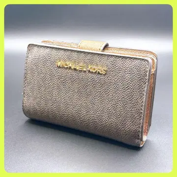 마이클코어스 MichaelKors 시그니처 접이식 지갑 골드 금장 장식