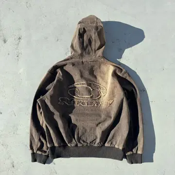 9090 Heisei Logo Denim Zip Hoodie