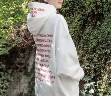 니코앤드 화이트 후드티 L 사이즈