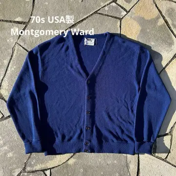 레어 70s USA 몽고메리 워드 아크릴 가디건 빈티지