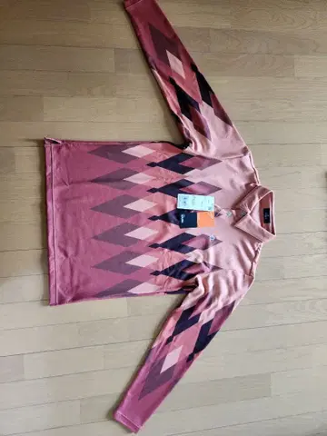 Munsingwear M HEAT NAVI 다이아몬드 패턴 셔츠