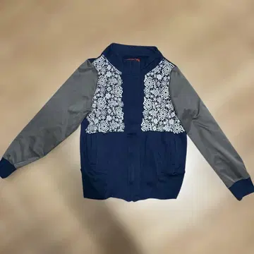 소말리somari 블루종 맨투맨 레이스 오샤레워커