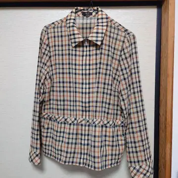 DAKS 체크 무늬 긴팔 셔츠 42