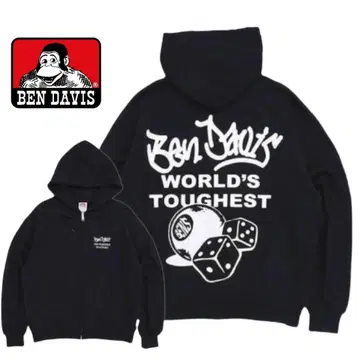 BEN DAVIS 지퍼 후드티 블랙