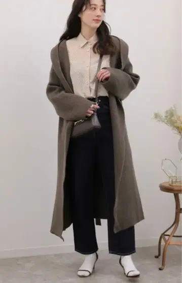 [ VERMEIL par iena ] 니트 후드 코트 이에나 아우터