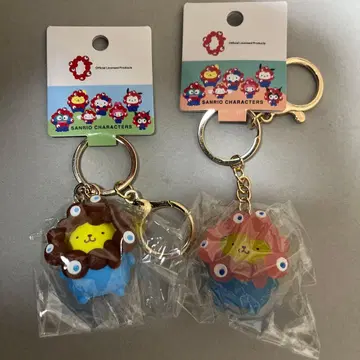 간사이 만박 미야쿠미야쿠 x 산리오 키링 폼폼푸딩 2점