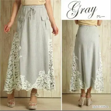 그레이스 콘티넨탈 롱 스커트 맨투맨 레이스