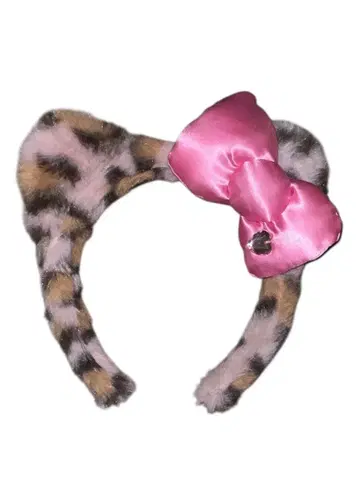 유니버셜 레오파드 무늬 키티 머리띠
