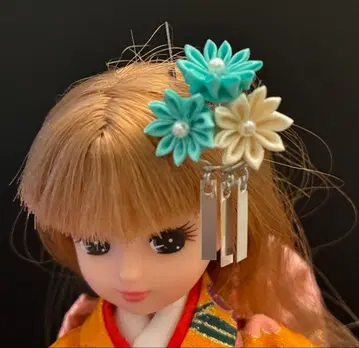 리카짱 츠마미자이쿠 40 헤어콤 (1/6 인형) 후리소데 기모노