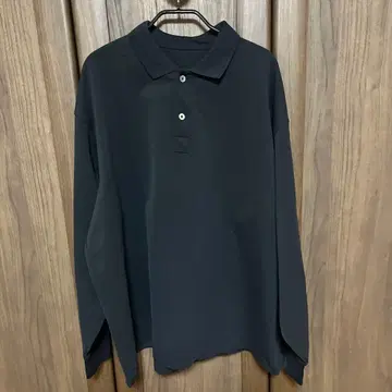 프레쉬 서비스 블랙 긴팔 피케 셔츠