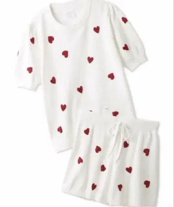 새상품급 젤라또피케 에어모코 하트 풀오버&팬츠 세트