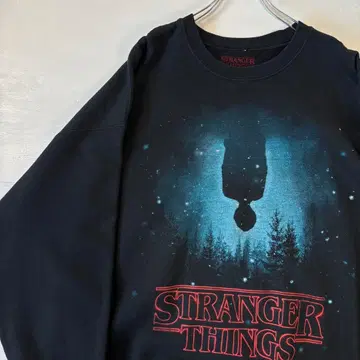 기묘한 이야기 맨투맨 트레이닝복 블랙 2XL 사이즈 구제 의류