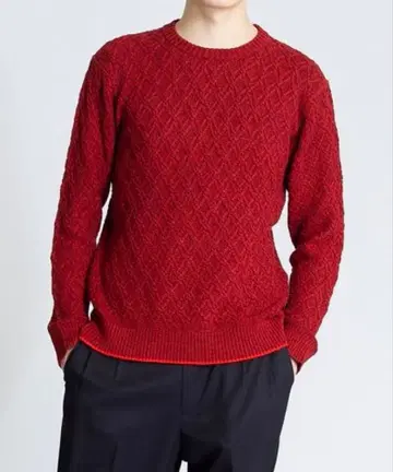 ABAHOUSE 아바하우스 트위스트 아란 크루넥 니트 48 사이즈