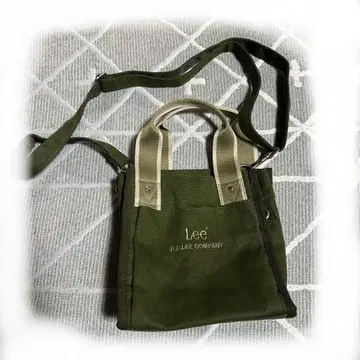리 올리브 그린 미니 토트백