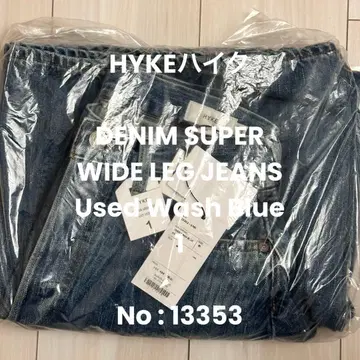 새상품 HYKE 하이크 DENIM SUPER WIDE LEG JEANS