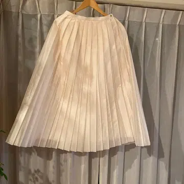 드로어 타프타 플리츠 스커트