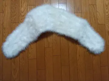 화이트 퍼 기모노 숄