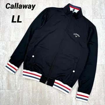 [ 캘러웨이 ] 트랙 자켓 LL 사이즈 블랙 로고 자수 더블 지퍼