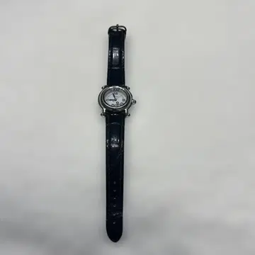 쇼파드 블랙 가죽 화이트 다이얼