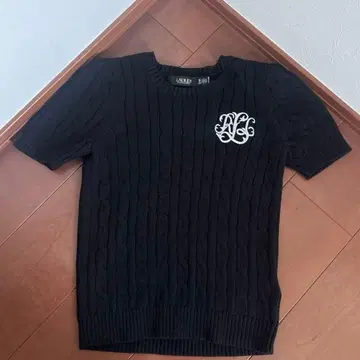 랄프 로렌 케이블 니트 코튼 숏 슬리브 스웨터